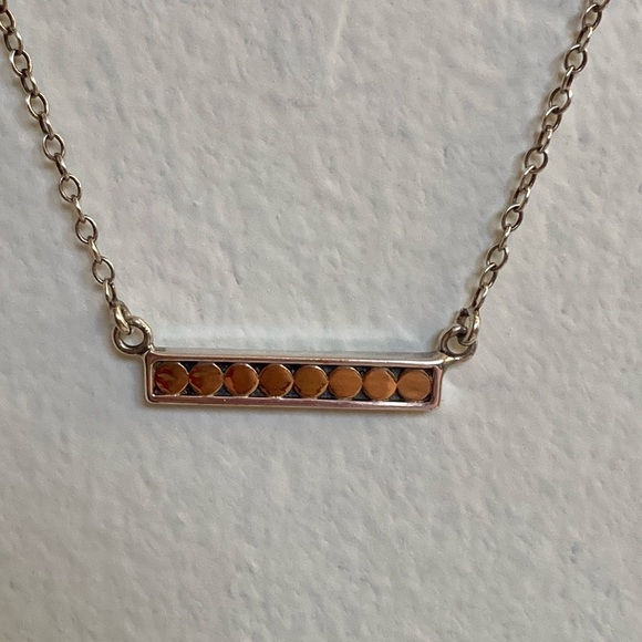 Anna Beck Sterling Silver Reversible Bar Necklace - Picture 3 of 11